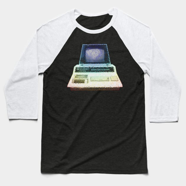 Low Poly Commodore with Gradient Colored Edges Baseball T-Shirt by TRIME